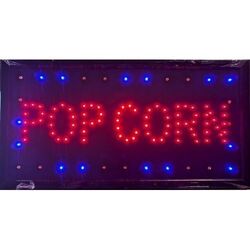 Panneau lumineux à LED clignotantes et statiques POP CORN