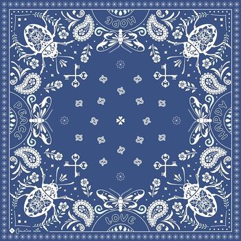 Foulard "Jaya" bleu nautique