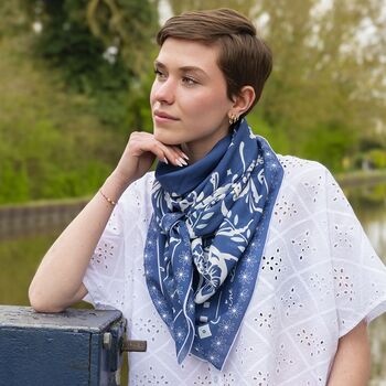 Foulard "Jaya" bleu nautique