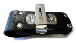 Etui Victorinox pour couteau suisse en cuir noir avec clip pivotant 4.0523.31