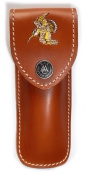 Messerscheide aus Leder Max Capdebarthes mit Schnepfe Stickerei