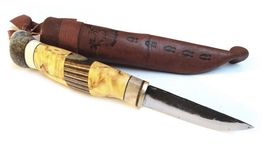 Lappish outdoor knife Wood-Jewel KaukoZebra