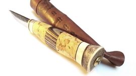 Lappish outdoor knife Wood-Jewel KaukoZebra