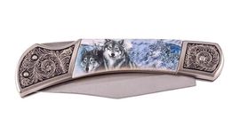 Herbertz folding knife with wolfs decoration 590211