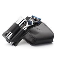 Leather case black Muhle with shaving kit RT3F
