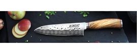 Wusaki Damascus 8003 VG10 Santoku Honeycomb Knife