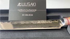 Wusaki Damascus 8003 VG10 Santoku-Messer mit Honigwabenmuster