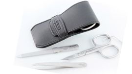 Alpen 3-piece manicure bag black