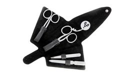 6879R.cognac Manicure bag 4 pieces Alpen "antique line
