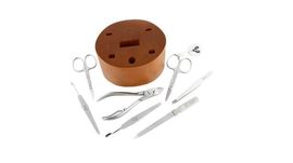 Manicure block Alpen 7 pieces cherry wood