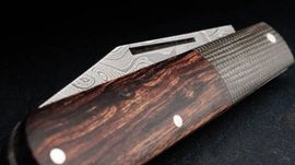 Böker Solingen Barlow Integral Leopard Damascus folding knife