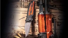 Böker Solingen kalashnikov folding knife Bayonet Damascus