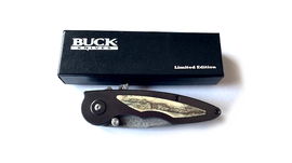 Buck Rush Teardrop Damast faltbares Sammlermesser