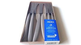 1387106-V -Coffret Déglon 6 steak knives slate grey index