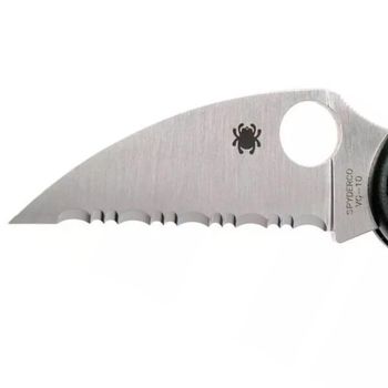 C11FSWCBK-Couteau de poche Spyderco Delica 4 Wharncliffe noir cranté