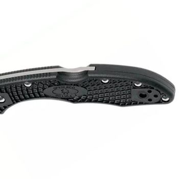 C11SBK-Spyderco Delica 4 Pocket Knife black notched