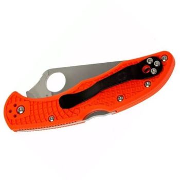 C11FPOR-Spyderco Delica 4 orange pocket knife