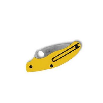 C94SYL-Couteau de poche denté Spyderco UK Penknife salt jaune