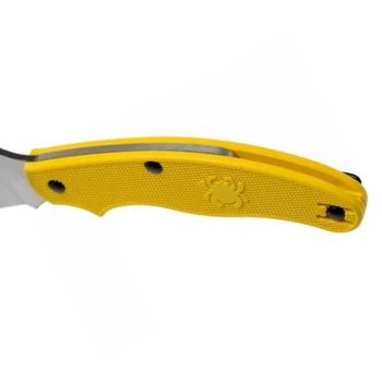 C94SYL-Couteau de poche denté Spyderco UK Penknife salt jaune