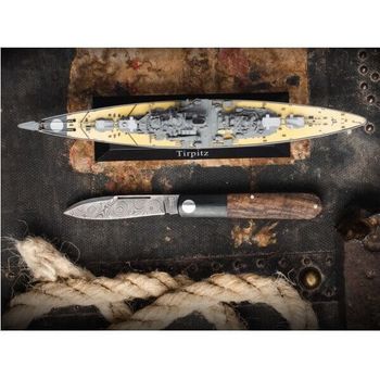 Böker Solingen Folding Knife Barlow Prime Tirpitz Damascus