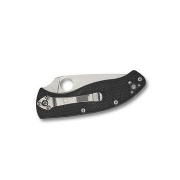 C122PSBK - Klappmesser mit halbem Wellenschliff Spyderco Tenacious schwarz