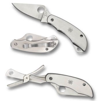 C169P-Spyderco clipiTool™ pocket knife and scissors