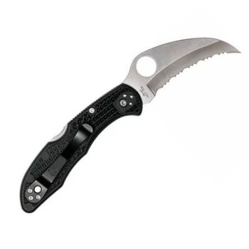 C106SBK2-Couteau de poche cranté Spyderco Tasman Salt 2 noir