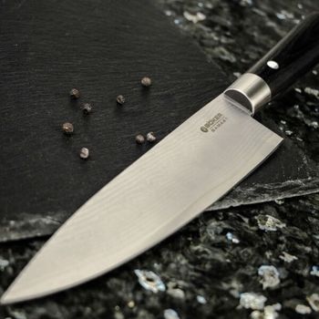 130421DAM-Chefs knife Gyuto Böker Damascus Black