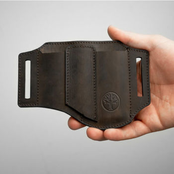 09BO296 - Boker Holster aus braunem Leder Ed-Three.