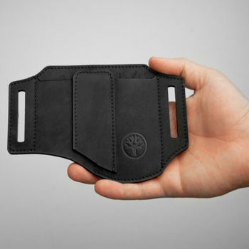 09BO295 - Etui Boker en cuir noir Ed-Three