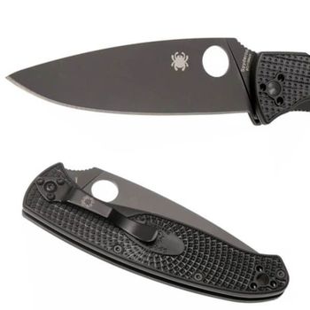 SPY C142PBBK-Couteau de poche Spyderco Resilience noir