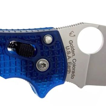 C101PBL2-Couteau de poche Spyderco Manix 2 bleu translucide