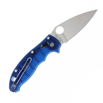 C101PBL2-Spyderco Manix 2 pocket knife translucent blue
