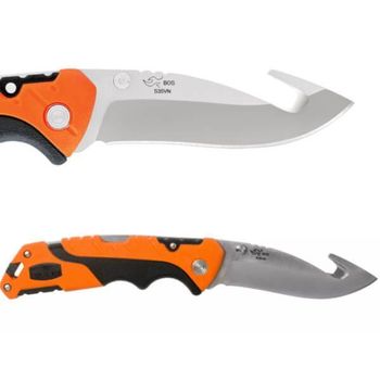 BU0660ORG-Buck Pursuit Pro Large Guthook Folding Hunting Knife
