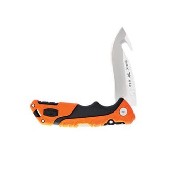 BU0660ORG-Buck Pursuit Pro Large Guthook Folding Hunting Knife