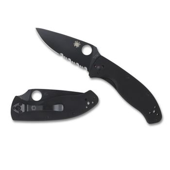 C122GBBKPS - Halbhohes Klappmesser Spyderco Tenacious schwarz