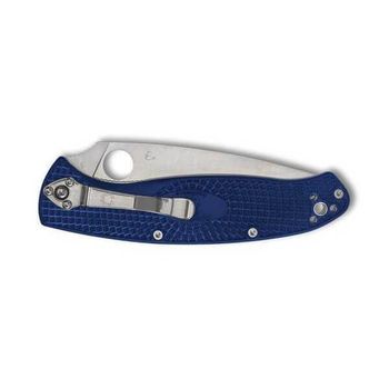 C142PSBL-Klappmesser Spyderco Resilience blau halbverzahnt