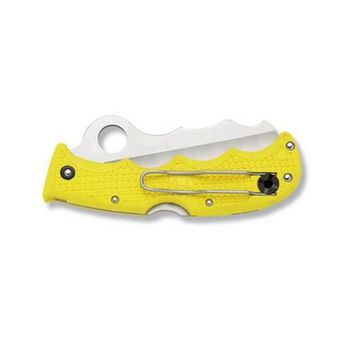 Spyderco Assist Salt Yellow rescue pocket knife