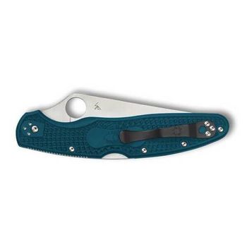 Couteau de poche Spyderco Police 4 K390 bleu cranté