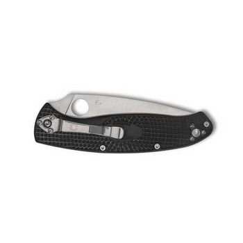 Couteau pliant Spyderco Resilience noir semi-denté