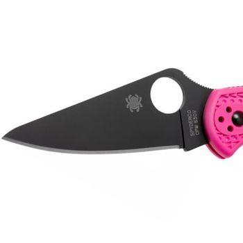 C11FPPNS30VBK-Spyderco Delica 4 Pocket Knife pink