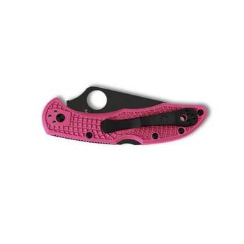 C11FPPNS30VBK-Spyderco Delica 4 Pocket Knife pink
