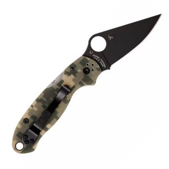 Spyderco Para 3 pocket knife black camo