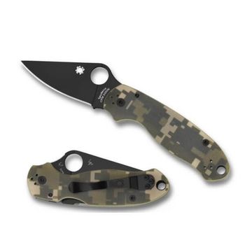 Spyderco Para 3 pocket knife black camo