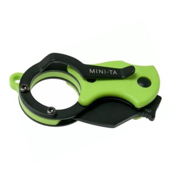 Fox'ta Fox Mini-Ta folding knife black blade green handle