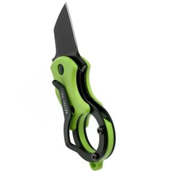 Fox Mini-Ta folding knife black blade green handle