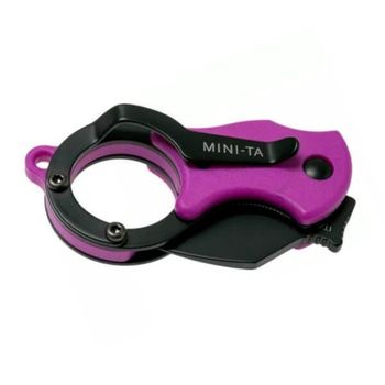 Fox Mini-Ta Folding Knife black blade pink handle