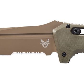 Benchmade Auto Adamas Folding Knife - Sibert brown