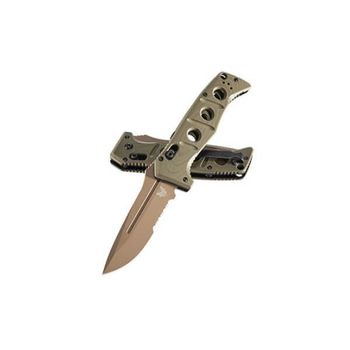 Benchmade Auto Adamas Folding Knife - Sibert brown