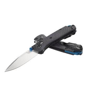 Benchmade Mini Bugout Carbon Folding Knife grey/blue